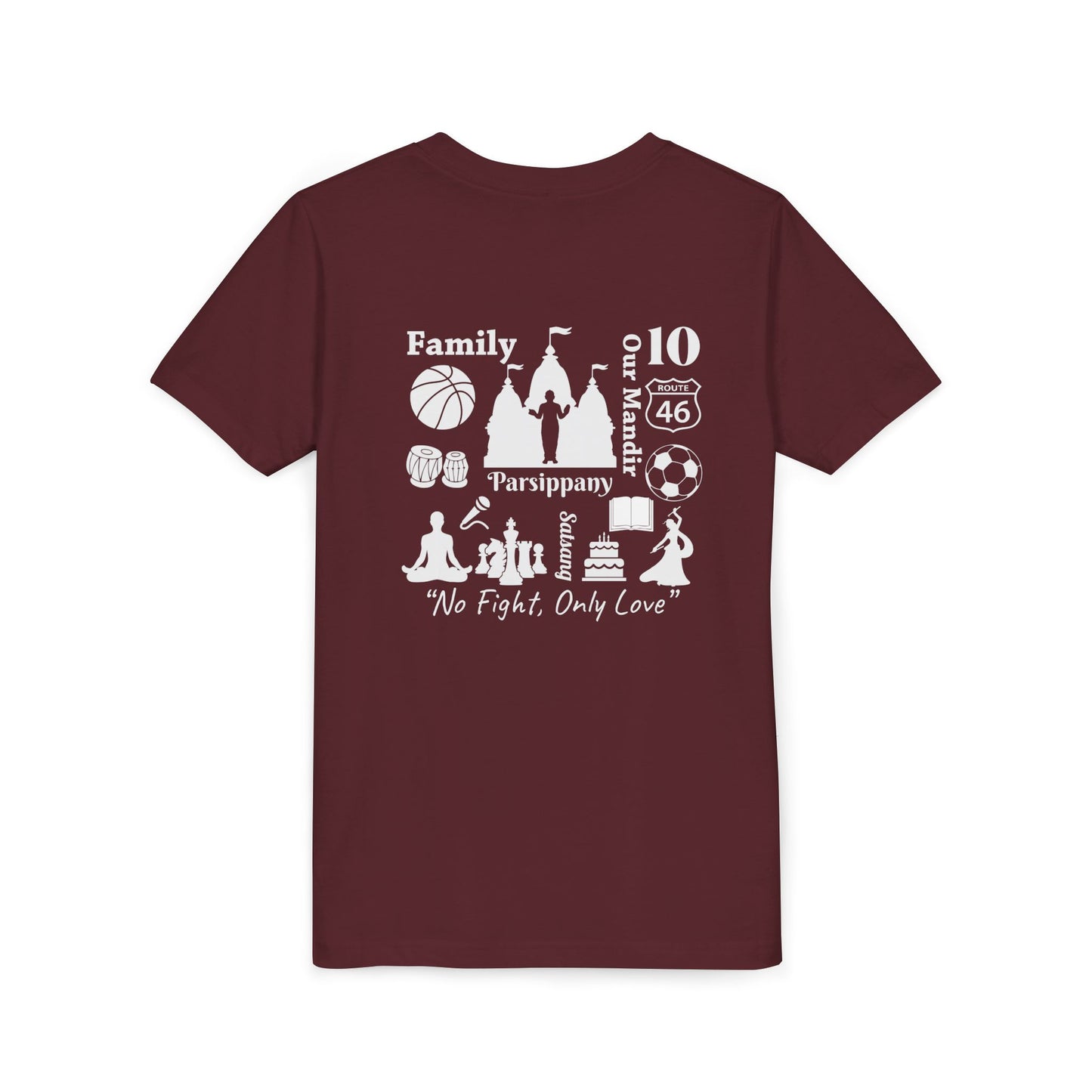 Parsipanny 10th Patoutsav Youth White Logo Tee