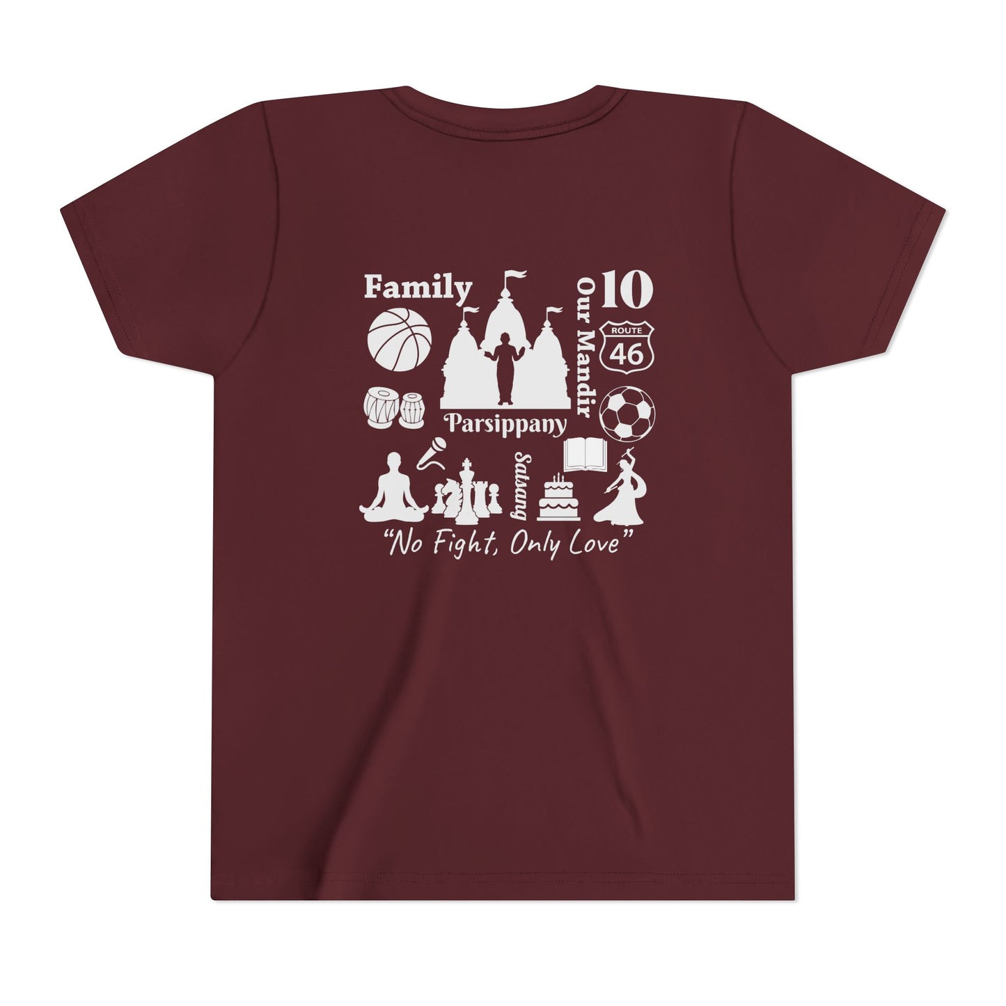 Parsipanny 10th Patoutsav Youth White Logo Tee