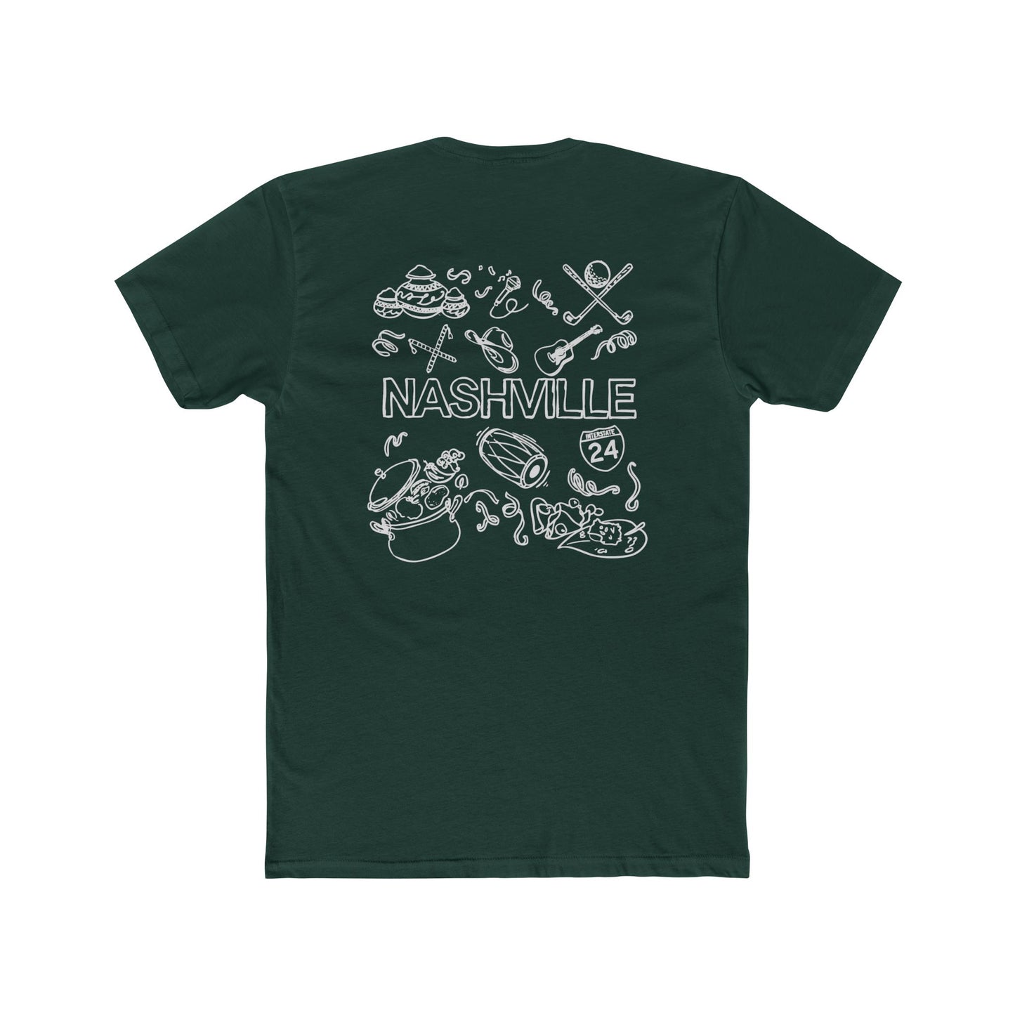 Nashville White Logo Tee